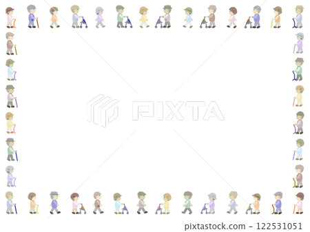 一位老人散步的框架圖 一位老人散步的框架圖 122531051