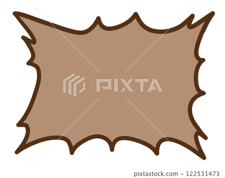 Simple shouting speech bubble (with line drawing, brown) Simple shouting speech bubble (with line drawing, brown) 122531473