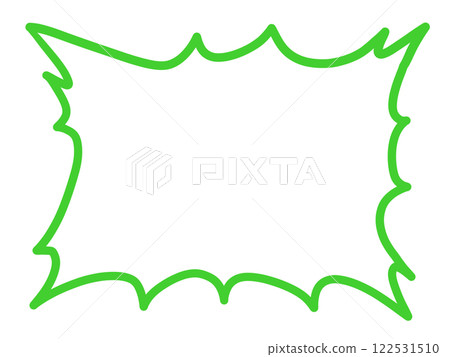 Simple shouting speech bubble (line art only, green) Simple shouting speech bubble (line art only, green) 122531510