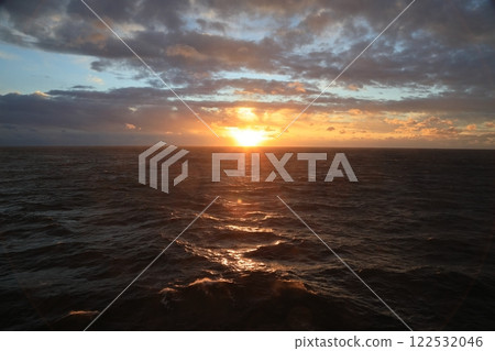 Sunrise seen from the boat Sunrise seen from the boat 122532046
