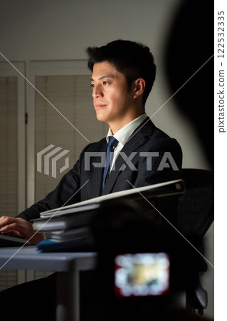 Businessman working overtime photography Businessman working overtime photography 122532335