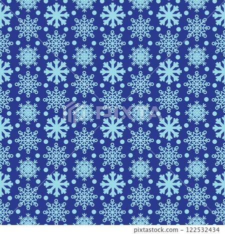 Seamless pattern with snowflakes. illustration 122532434