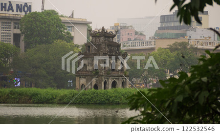 Turtle Tower, Hoan Kiem Lake, Hanoi, Vietnam, May 2024 122532546