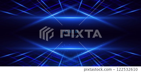 Abstract scene elegant blue light ray on dark background with lighting effect and sparkle. Abstract scene elegant blue light ray on dark background with lighting effect and sparkle. 122532610