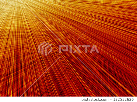 明亮的紅色和黃色放射線、交叉線、光條紋（背景材料） 122532626