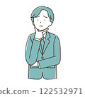A man in a suit in trouble Illustration 122532971