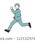 A man in a suit running Illustration 122532974