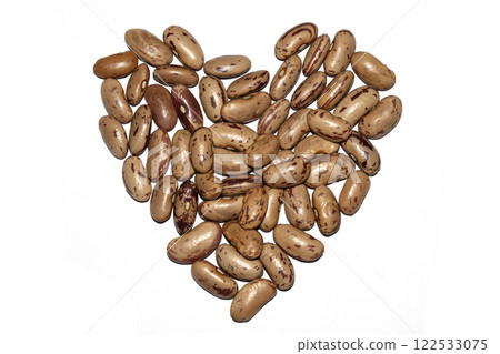 A Close Up of Dried Mixed Beans and Pulses on a White Background A Close Up of Dried Mixed Beans and Pulses on a White Background 122533075