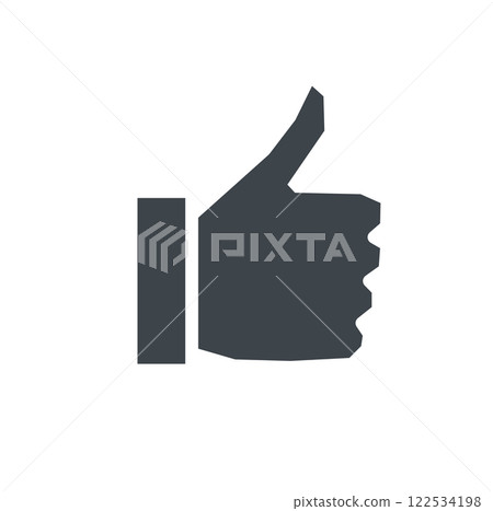Simple angular good button icon Rating High rating Like Got it 122534198