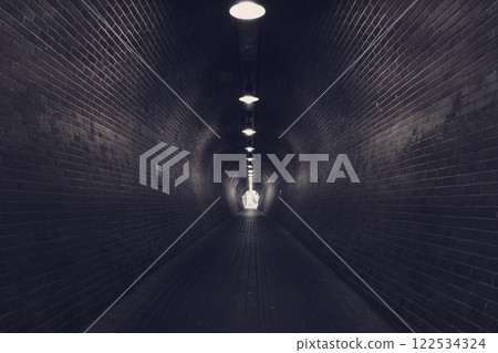 Old tunnel made of bricks, Old tunnel made of bricks, 122534324