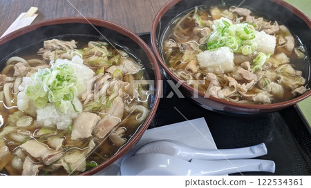 Warm Meat Soba and Meat Udon 122534361