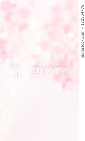 Cute pink cherry blossom petal image background illustration, fluffy and sparkling vertically 122534778