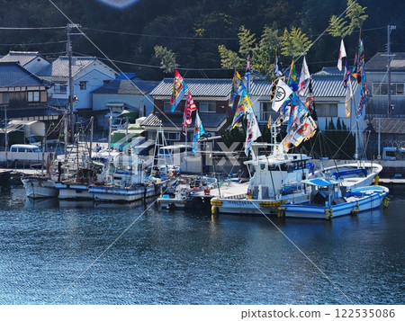 2025年元旦的室津漁港風景 - 漁旗 2025年元旦的室津漁港風景 - 漁旗 122535086