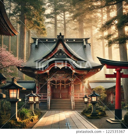 Sunlit shrine 122535367