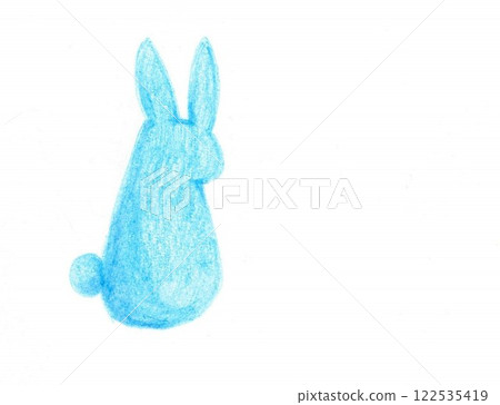 Light blue rabbit silhouette 122535419