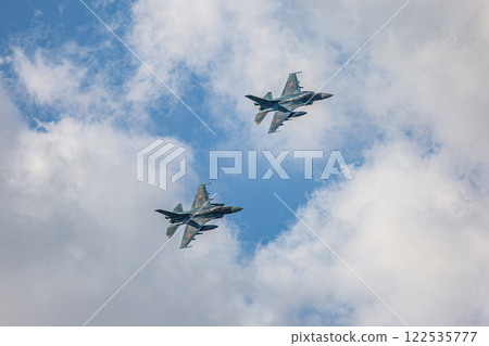 fighter plane flying in the sky 122535777