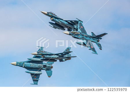 fighter plane flying in the sky 122535970