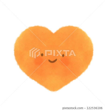 Cute face and heart illustration Cute face and heart illustration 122536106