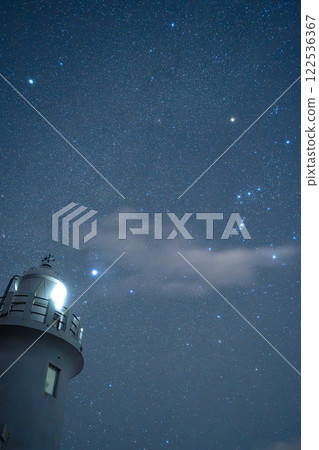 Lighthouse and Winter Triangle 122536367