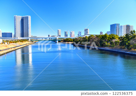 Ariake Kita Bridge / Looking towards Kiyari Bridge from Shinonome Canal (Koto-ku, Tokyo) [2025.1] 122536375