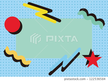 Retro pop cute background design 122536584