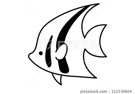 Angelfish simple icon vector illustration Fish Sea 122536604