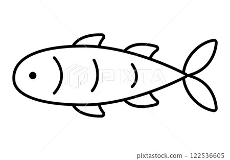 Fish simple icon vector illustration 122536605