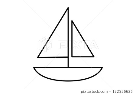 Yacht simple icon vector illustration Yacht simple icon vector illustration 122536625