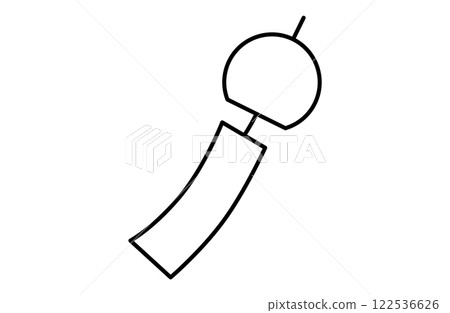 Wind chime simple icon vector illustration 122536626