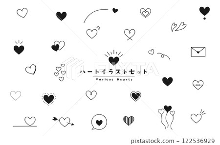 心臟插畫集_單色 122536929