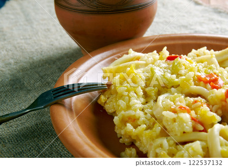 Paella with squid Paella with squid 122537132