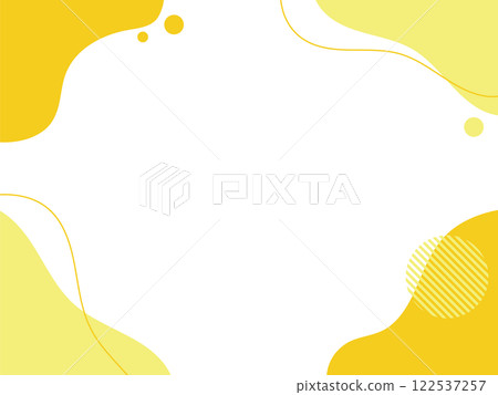 黃色流體形狀背景插畫素材平面手繪流體藍色 122537257