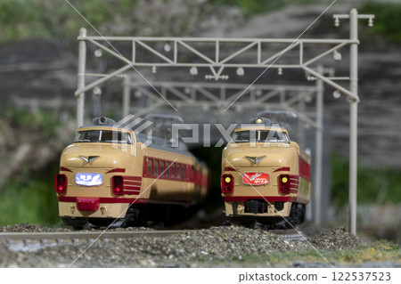 鐵道模型 N 規格 489 系列特快能登白方 07 鐵道模型 N 規格 489 系列特快能登白方 07 122537523