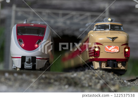 Railway model N gauge 489/683 series Hakutaka express train 09 Railway model N gauge 489/683 series Hakutaka express train 09 122537538