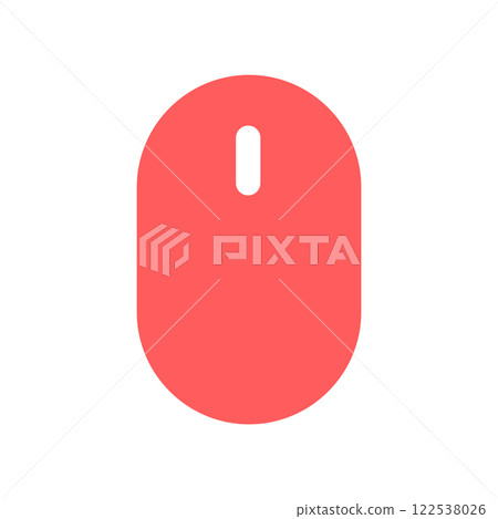 Flat Computer Mouse Icon Symbol Vector Illustration 122538026