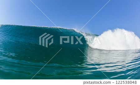 Ocean Wave Swimming Blue Wall Water Power 122538048