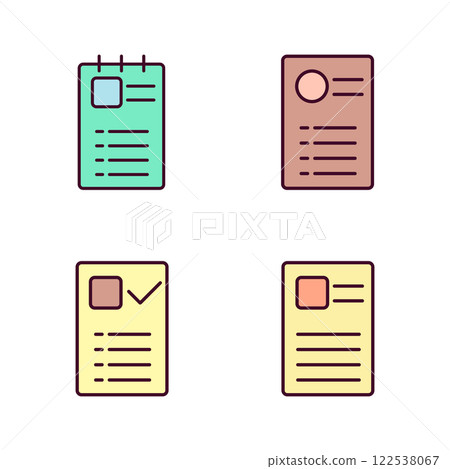 CV Icon Vector Illustration. CV Lineal Color Icon CV Icon Vector Illustration. CV Lineal Color Icon 122538067