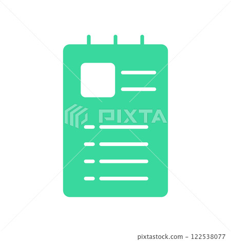 Flat CV Icon Symbol Vector Illustration 122538077