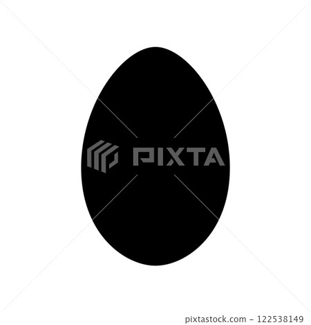 Egg Icon. Glyph Style Egg Fill Icon Vector Illustration 122538149