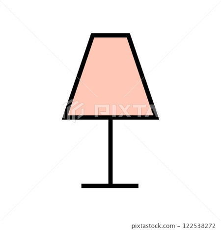 Desk Lamp Icon Vector Illustration. Desk Lamp Lineal Color Icon Desk Lamp Icon Vector Illustration. Desk Lamp Lineal Color Icon 122538272