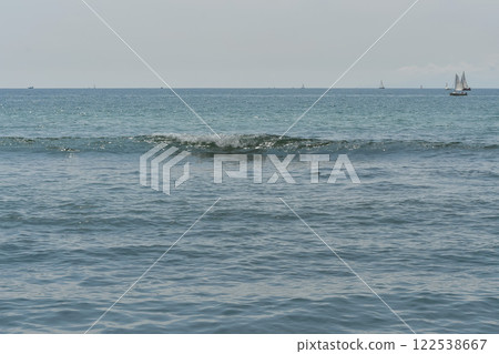 The sea where the yacht floats 122538667