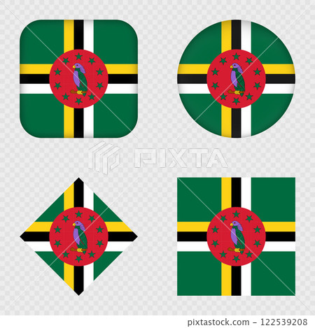 Dominican Republic Flag Icons Pack. Vector illustration. 122539208