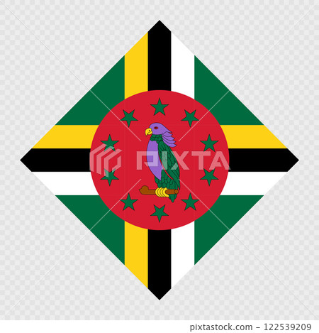 Dominican Republic rhombus flag. Vector illustration. 122539209