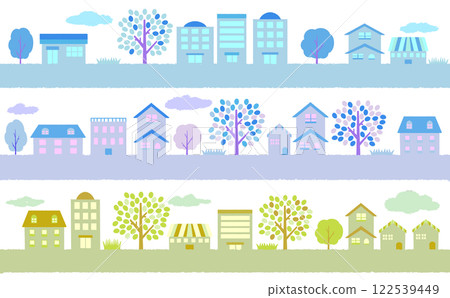 Green city Green residential area City illustration material Stylish background illustration Green city Green residential area City illustration material Stylish background illustration 122539449