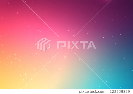 Colorful gradient background with soft glowing particles creating dreamy atmosphere during twilight hours 122539839
