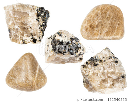 various samples of raw cryolite minerals isolated various samples of raw cryolite minerals isolated 122540233