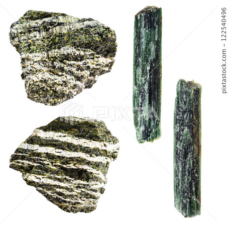 various samples of raw chrysotile mineral isolated various samples of raw chrysotile mineral isolated 122540496