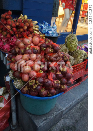 Tropical fruits in morning market, Bali, Indonesia 122541272
