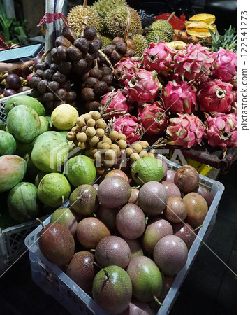 Tropical fruits in morning market, Bali, Indonesia 122541273
