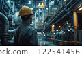 Industrial worker on site view technology plant manufacturing operation engineering. 122541456